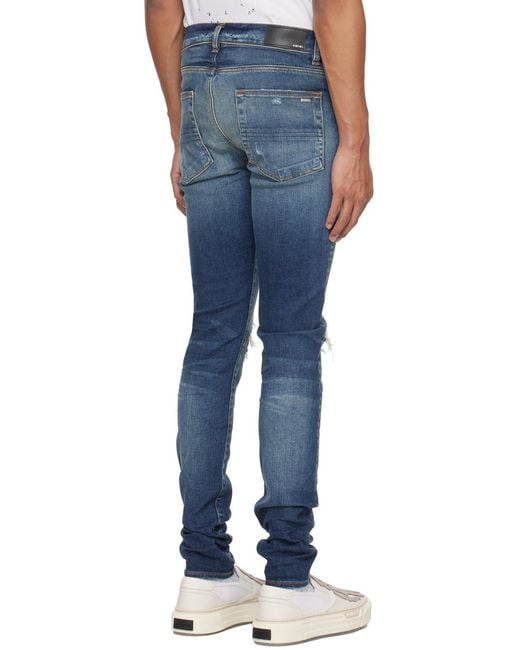 Amiri Blue Five-Pocket Jeans for men