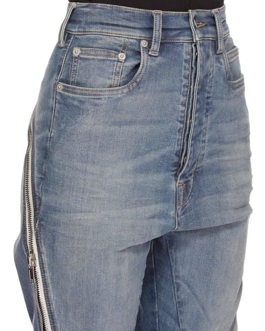 Rick Owens Blue Bolan Banana Jeans
