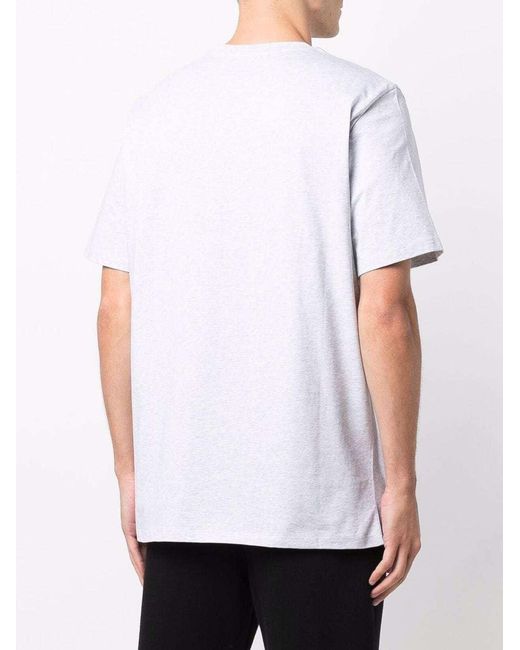 MSGM White Logo-Print Cotton T-Shirt for men