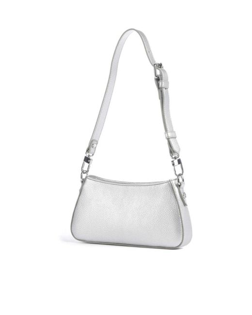 Vivienne Westwood White Tasha Grain Shoulder Bag Imitation Leather