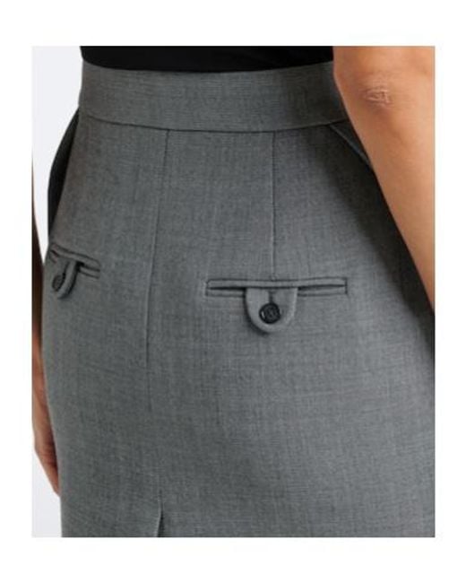 Magda Butrym Gray Wool Pencil Skirt