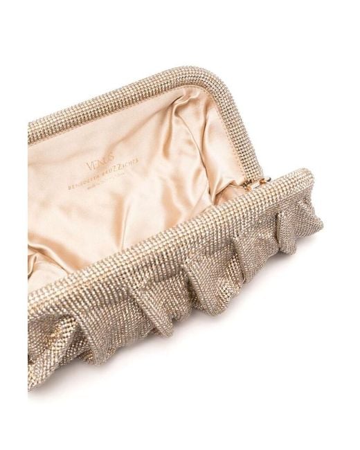 Benedetta Bruzziches Gray Crystal Jewelry Clutch