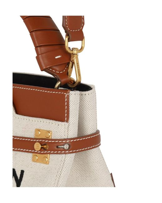 Balmain Brown B-Buzz 22 Top Handle Bag