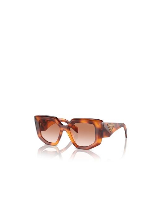 Prada Pink Eyewear Butterfly Frame Sunglasses