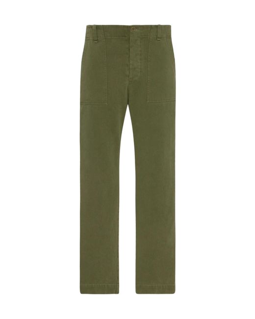 The Row Green Belt Loops Slacks for men
