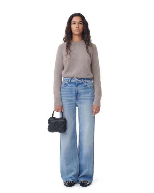 Ganni Blue Andi Straight Leg Jeans