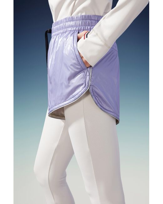 Moncler Purple Ripstop Shorts