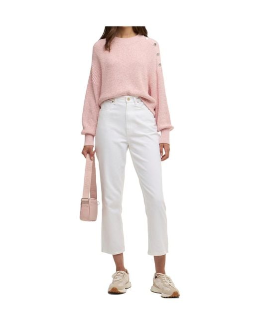 Barbour Pink Pure Cotton Knit Sweater