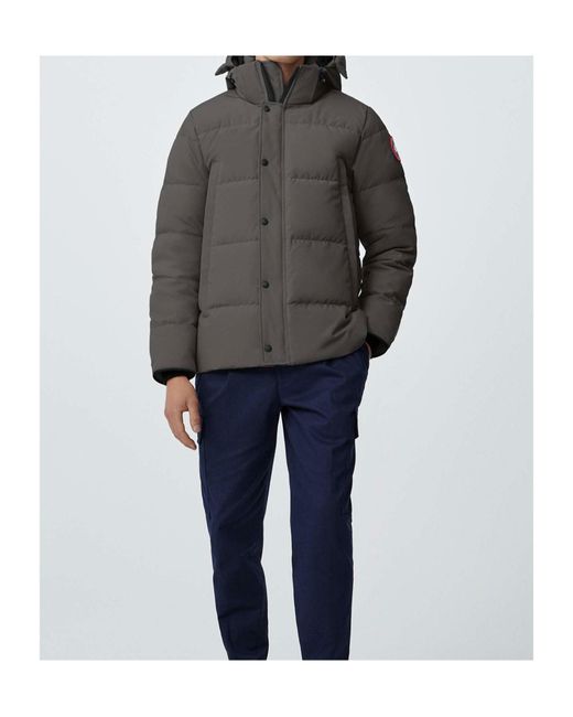 Canada Goose Gray Zipped Hooded Down Jacket for men