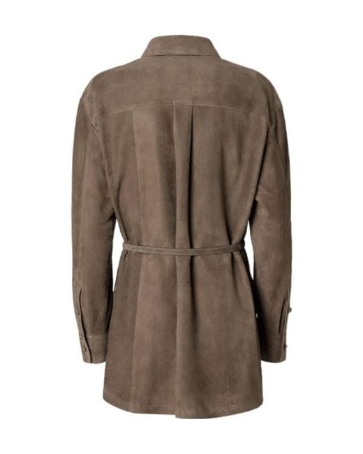 Fendi Brown Oversized Long Sleeve Shirt