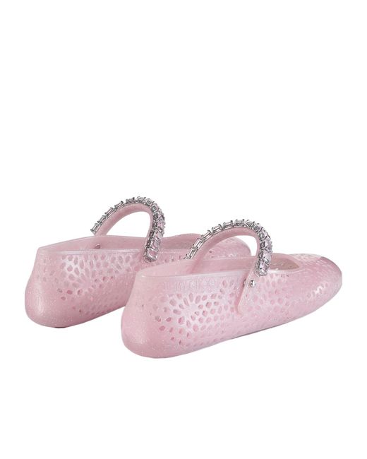 Jimmy Choo Pink The Jelly Embellished Ballerina Flats