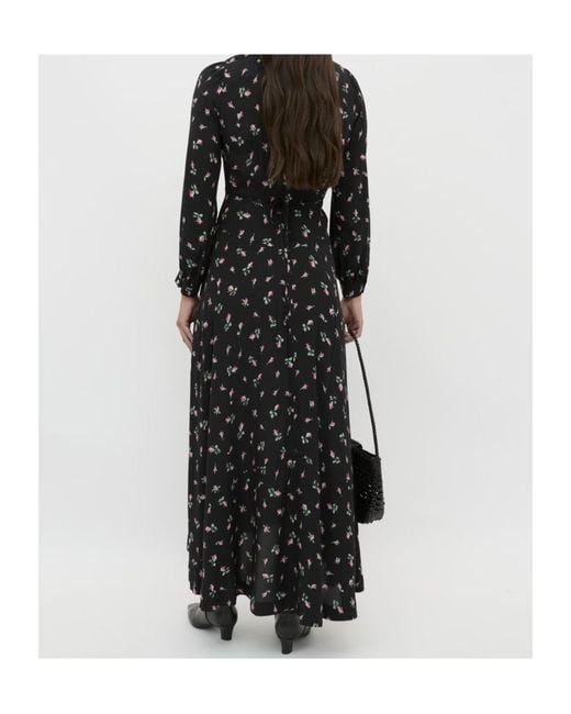 Rixo Black Floral Pattern Dress