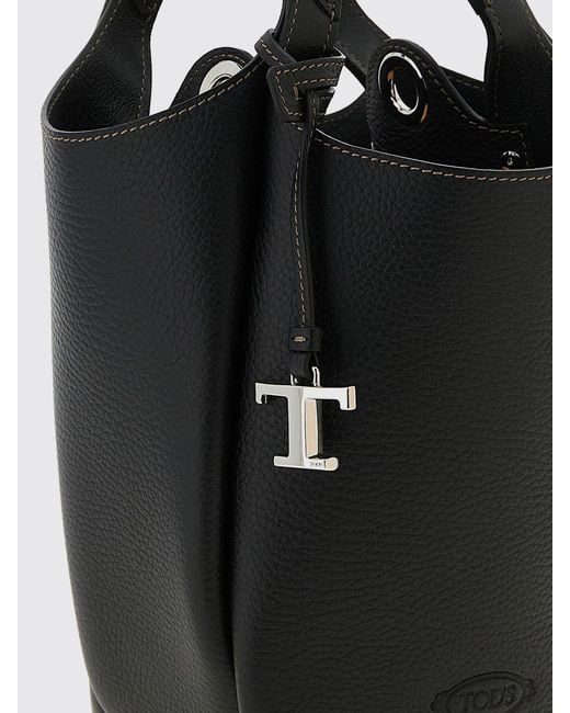 Tod's Black T Timeless Mini Bucket Bag