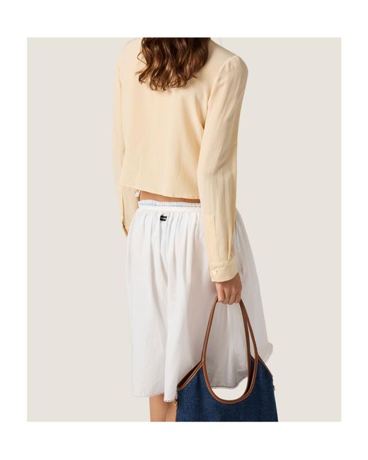 Miu Miu Natural Long-Sleeved Shirt