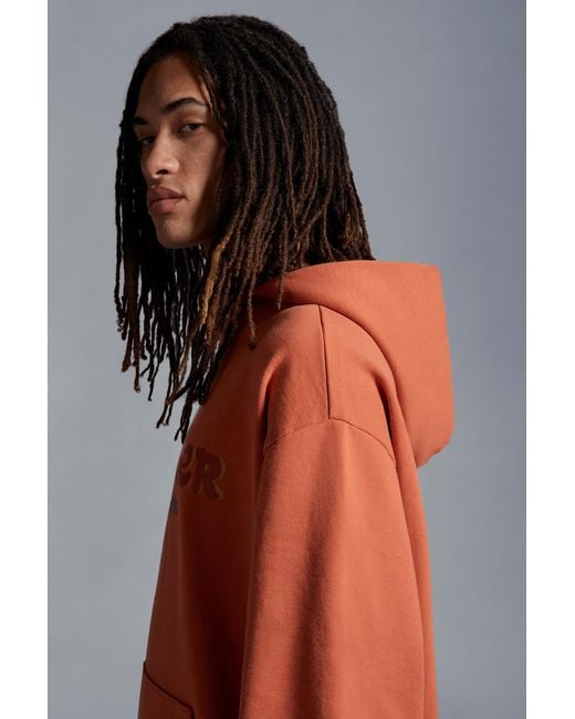 Moncler Orange Logo Hoodie for men