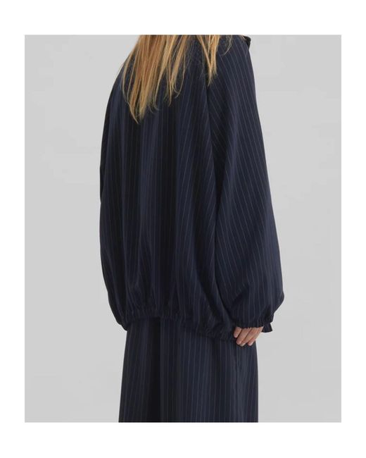 Frankie Shop Blue Baxter Pinstriped Track Jacket