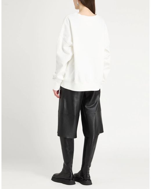 Maison Margiela White Plain Colour Sweatshirt