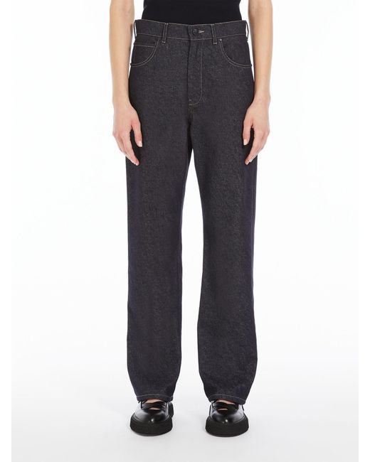 Max Mara Black High-Rise Straight-Leg Jeans