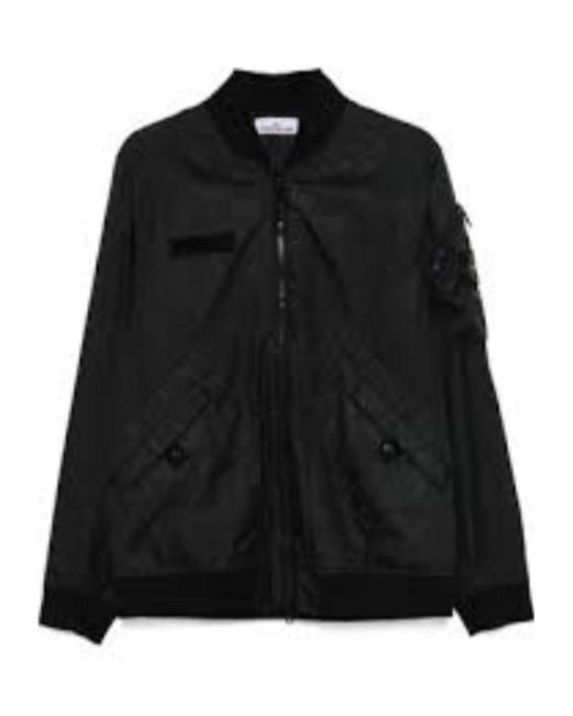 Stone Island Black Long-Sleeved Jacket for men