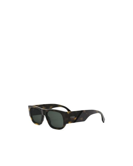 Fendi Green Eyewear Rectangle Frame Sunglasses for men