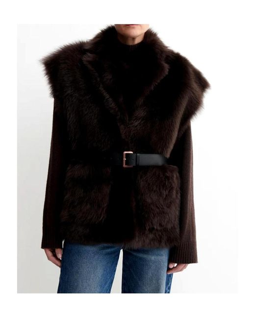 Arma Black Double-Sided Wool Vest