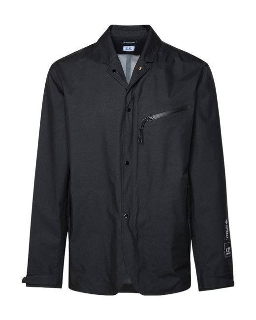 C P Company Black Goretex Nylon Blazer for men