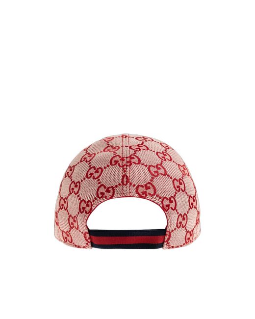 Gucci Red Children's Gg Canvas Baseball Cap