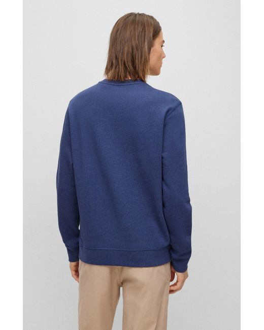 Boss Blue Long-Sleeved Sweater for men