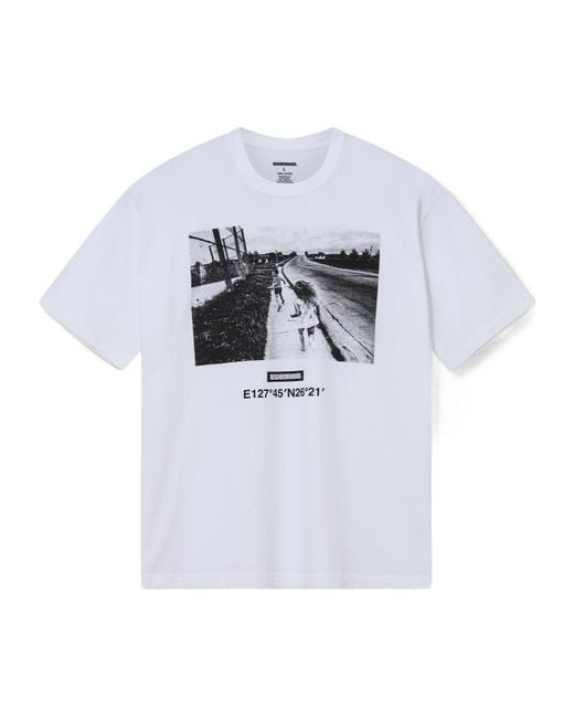 Neighborhood White X Osamu Nagahama Photograph-Print T-Shirt for men