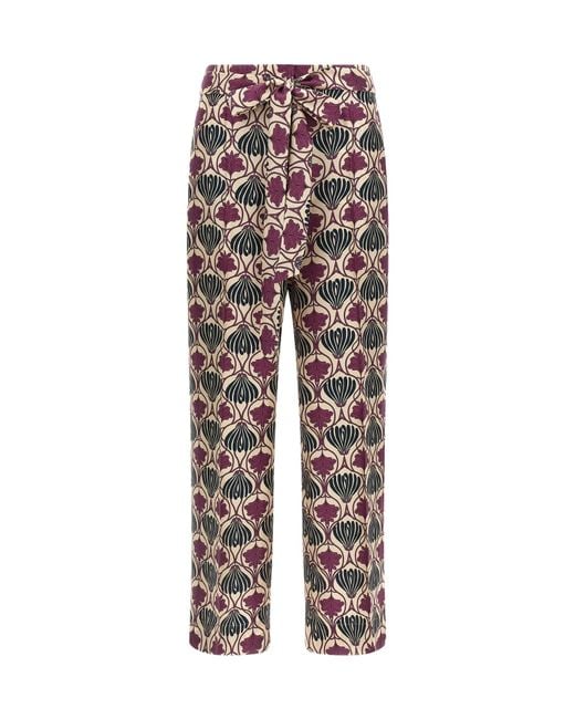 Max Mara Multicolor 'S Timec All-Over Printed Drawstring Pants