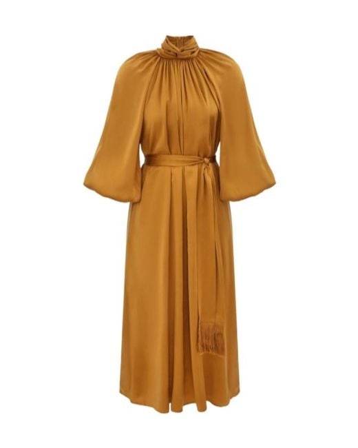 Zimmermann Yellow Hypnotic Twist Sheath Dress