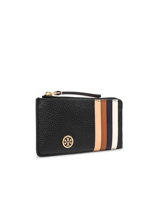 Tory Burch Black Robinson Zipped Wallet
