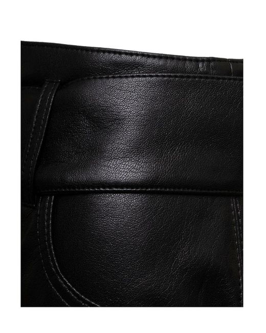 Nanushka Black High-Waist A-Line Belted Mini Skirt