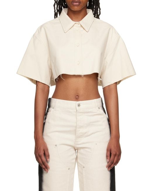 Heron Preston White Short Style Shirt