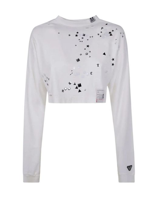 Maison Mihara Yasuhiro Gray Stud-Embellished Sweatshirt for men