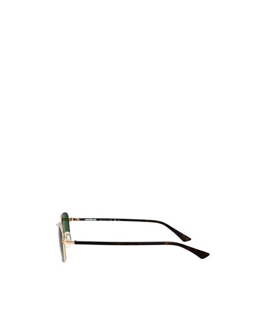 Montblanc Green Rectangle-Frame Sunglasses for men