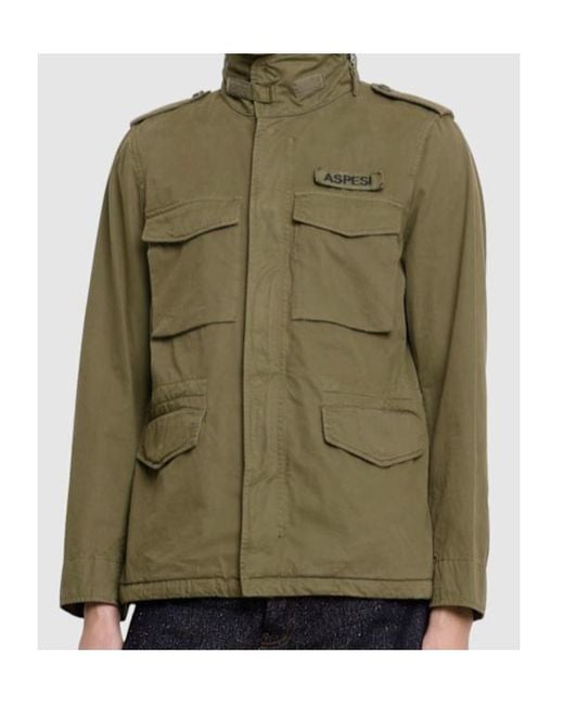 Aspesi Green Long Sleeve Casual Jacket for men
