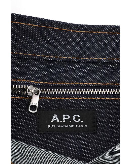 A.P.C. Blue Axelle Two-Tone Tote Bag