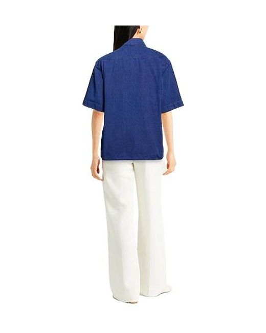 Max Mara Blue Plain Colour Shirts