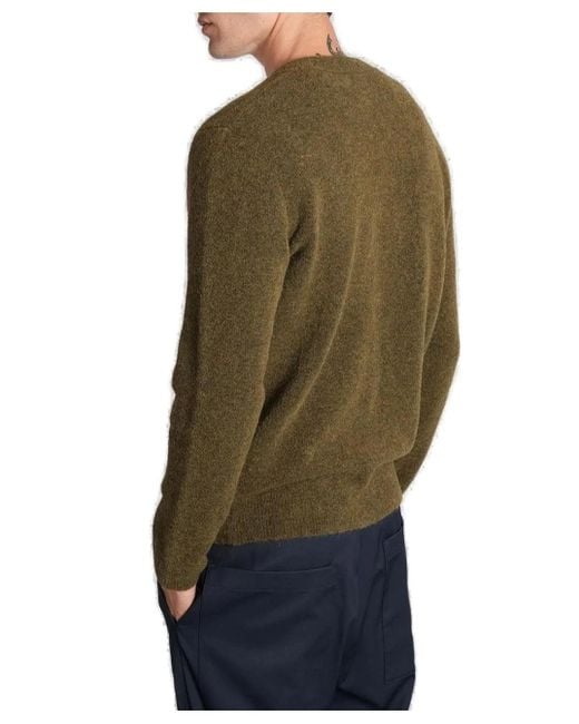 Barena Green Gajola V-Neck Cardigan for men