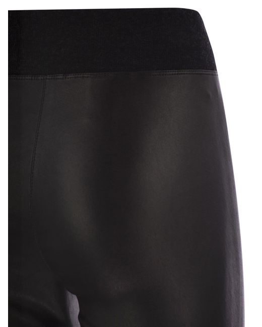 Brunello Cucinelli Black Stretch Nappa Leggings