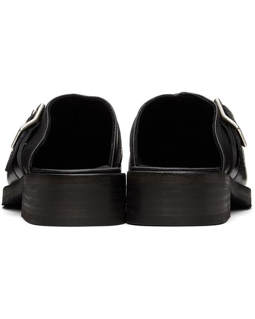 Our Legacy Black Camion Buckle Detailed Mules for men