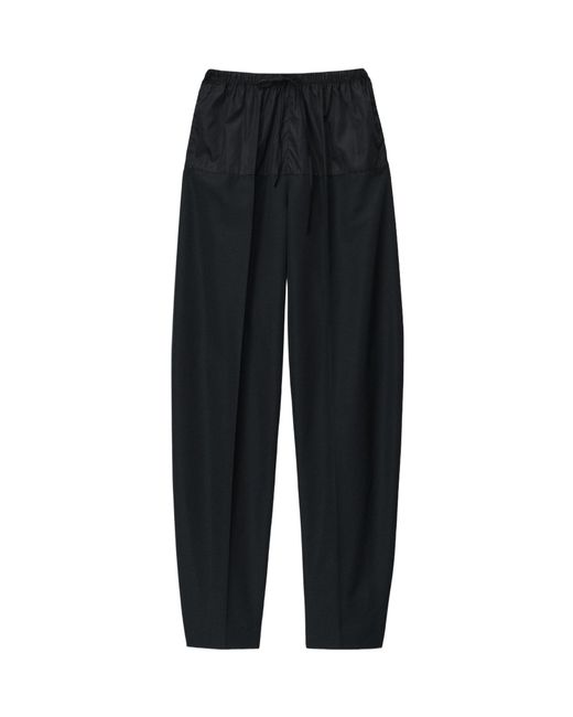 Alexander Wang Black Drawstring Nylon Trousers