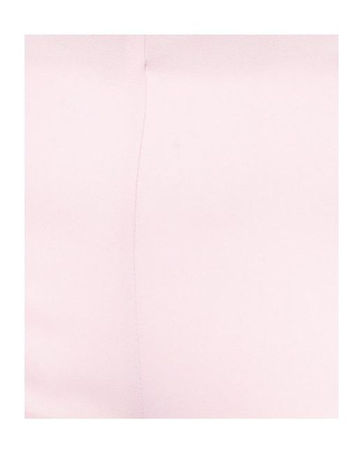 Blumarine Pink Viscose Crepe Flared Pants