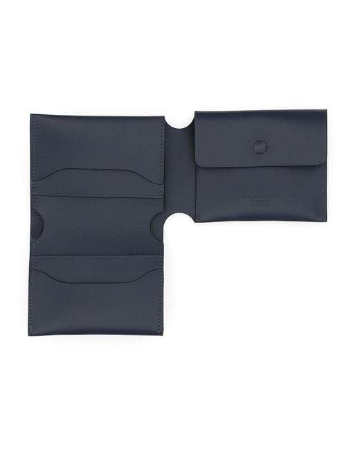 Acne Blue Trifold Wallet for men