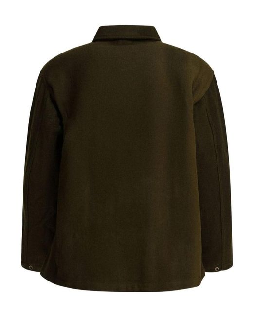Needles Green Buttoned Overshirt Jacket for men