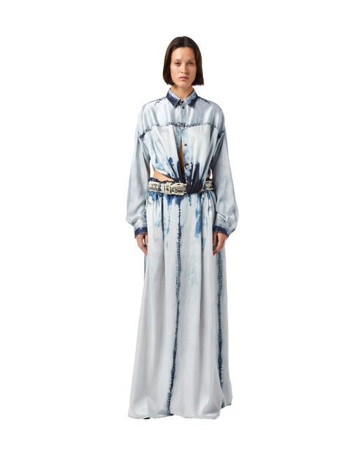 DIESEL Blue D-Suki Cut-Out Maxi Dress