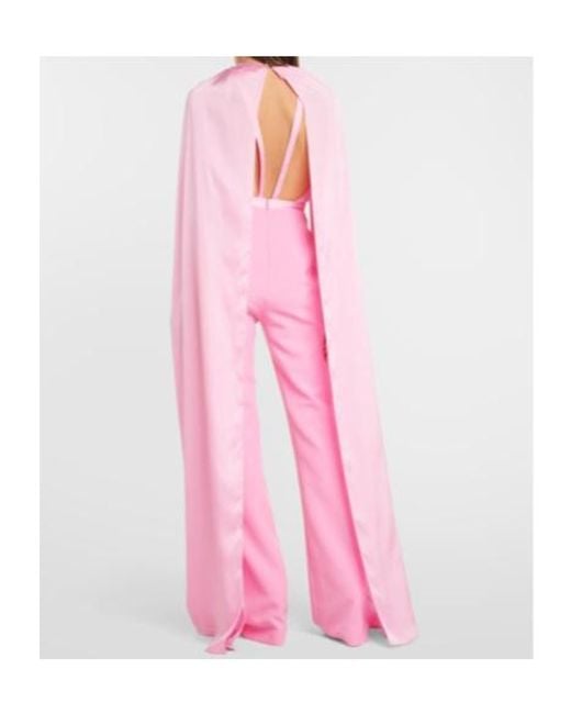 Safiyaa Pink Bianca Caped Jumpsuit
