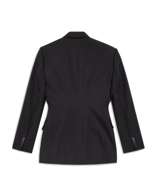 Balenciaga Black Cinched Button-Up Jacket