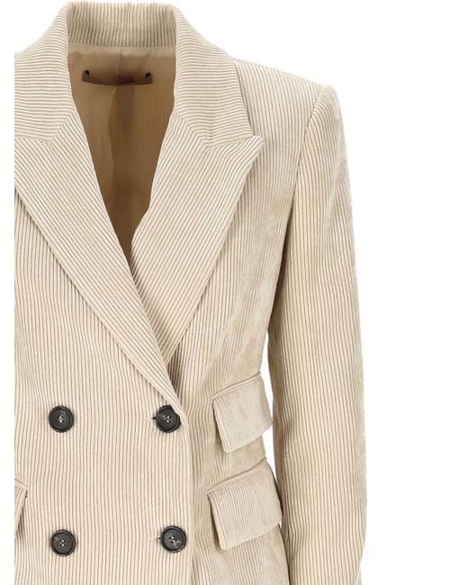 D.exterior Natural Long-Sleeve Blazer